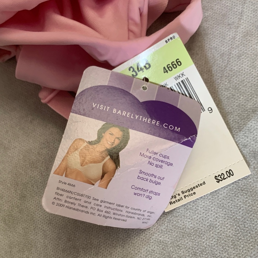 NWT Barely There Soft Pink Bra - Picture 5 of 5